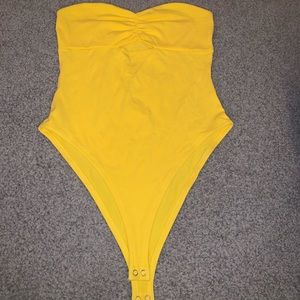 forever 21 strapless cut out bodysuit